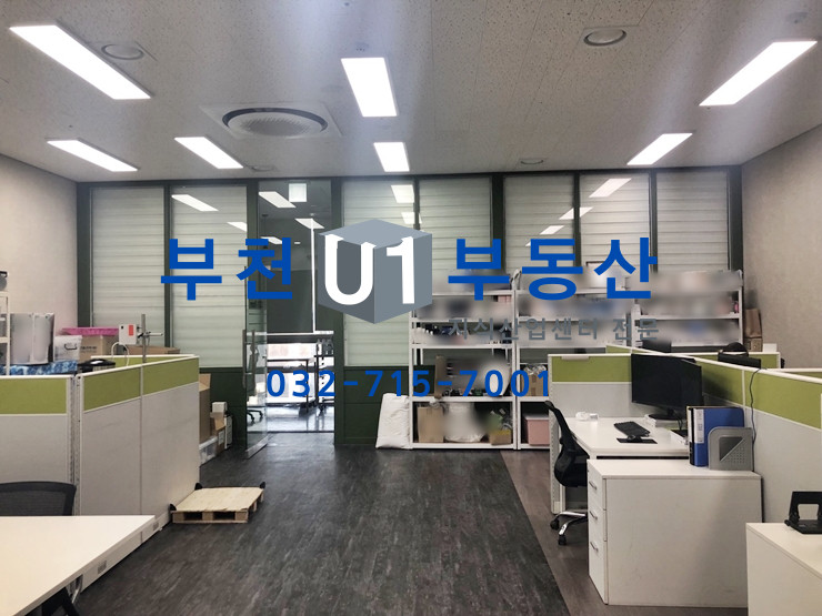 경기 부천원미구 춘의동 195 전용26평 , 파사드, 유리룸 1개, 냉난방기, 탕비실 , 역세권 고층사무실 월세 매물번호 10383 사진 1